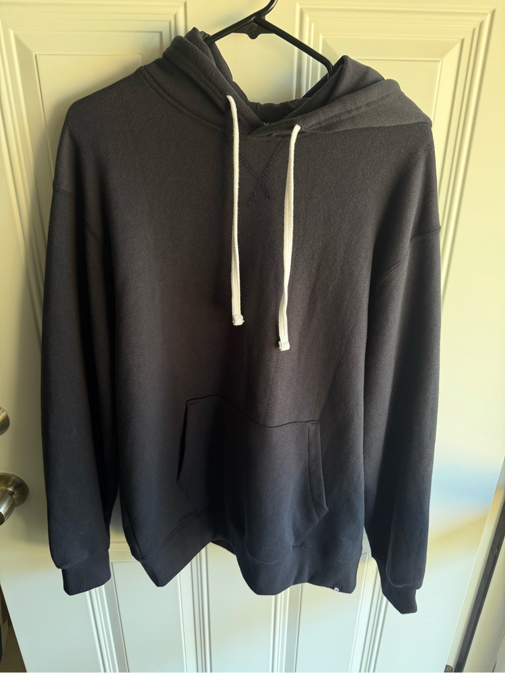 Sperry Black Hooded Pullover with White Drawstrings